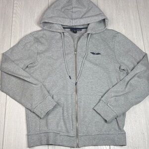 Armani Exchange hoodie, full zip , medium gray AX